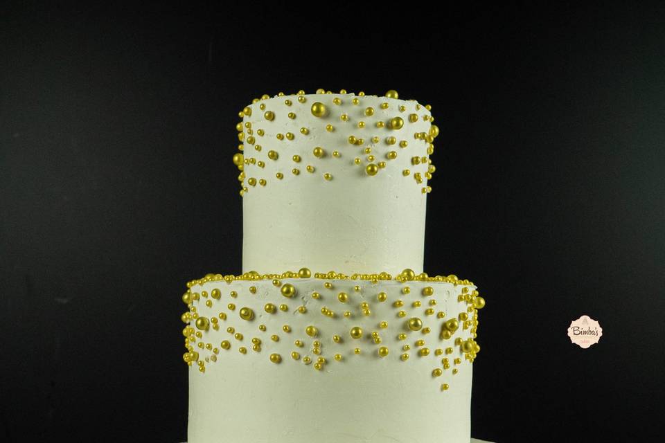 Tarta perla dorada