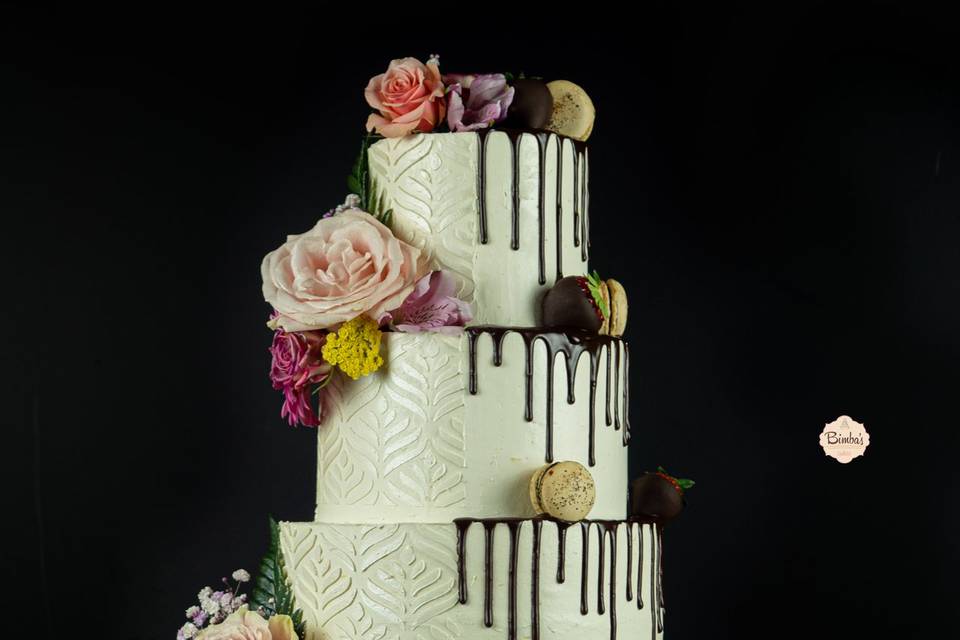Tarta drip boda