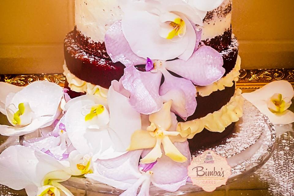 Tarta boda orquídeas