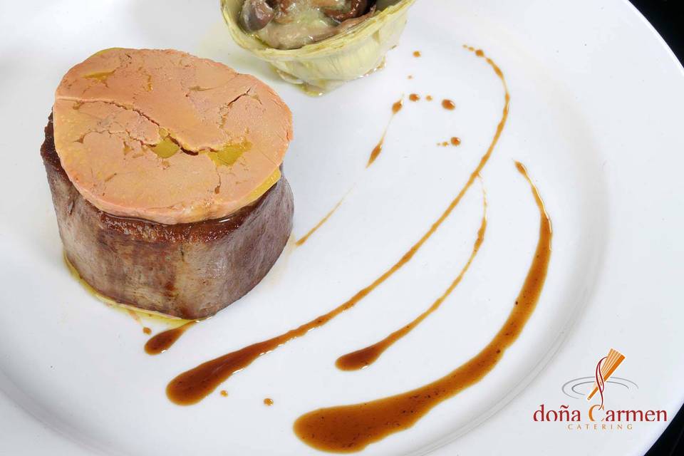 Solomillo de buey, foie y micuit