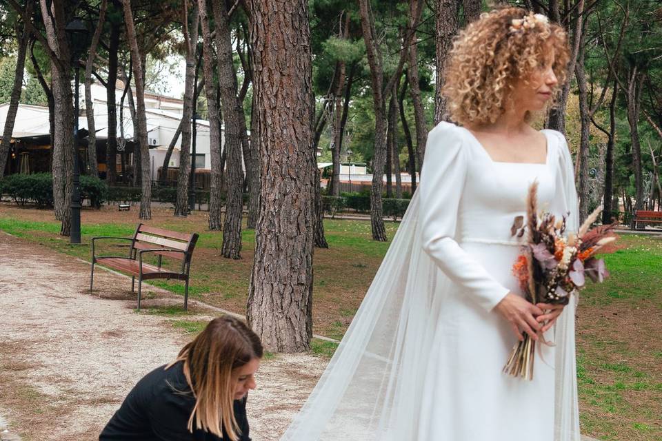 Colocando vestido