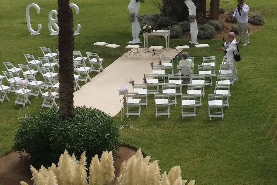 Boda en los jardines