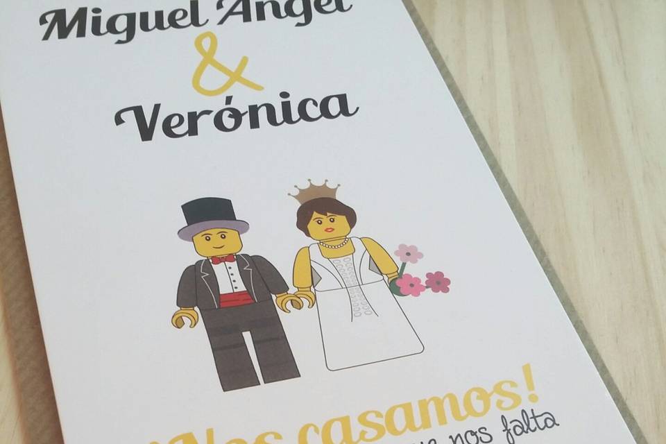 Invitaciones modelo lego