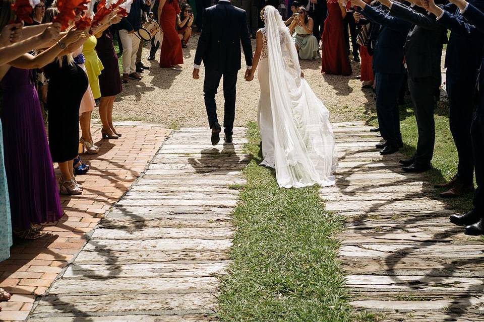 Entrada a la boda de Patri y Aritz