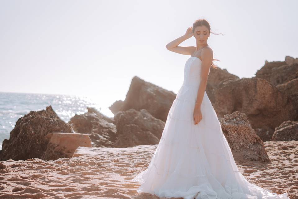 Novia en la playa