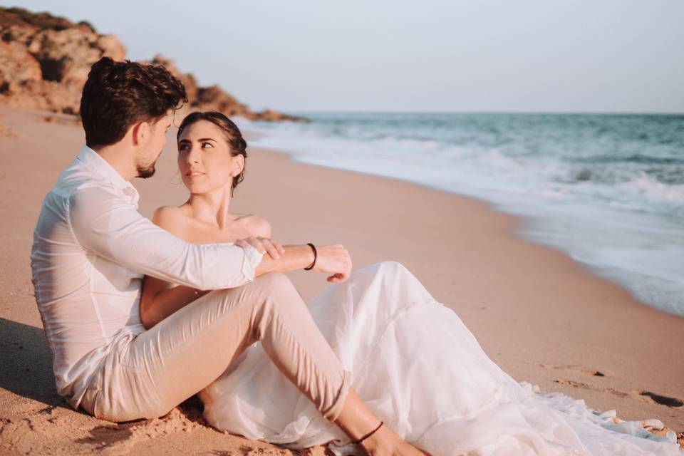 Foto de pareja en la playa