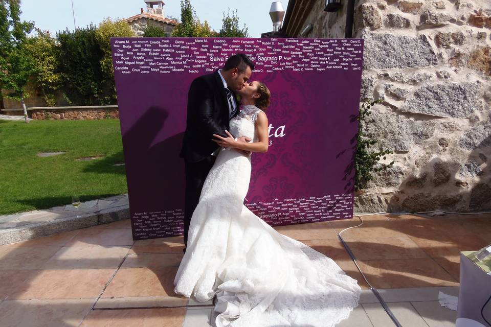 Photocall Boda romántica personalizable