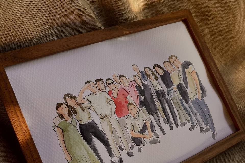 Retrato para regalar a amigos