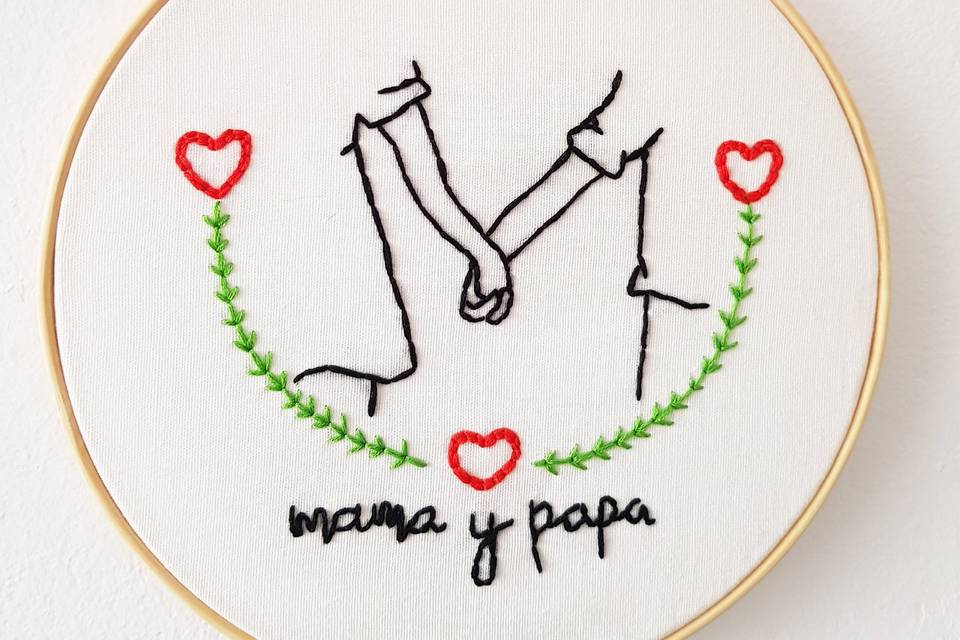 Bastidor mamá y papá
