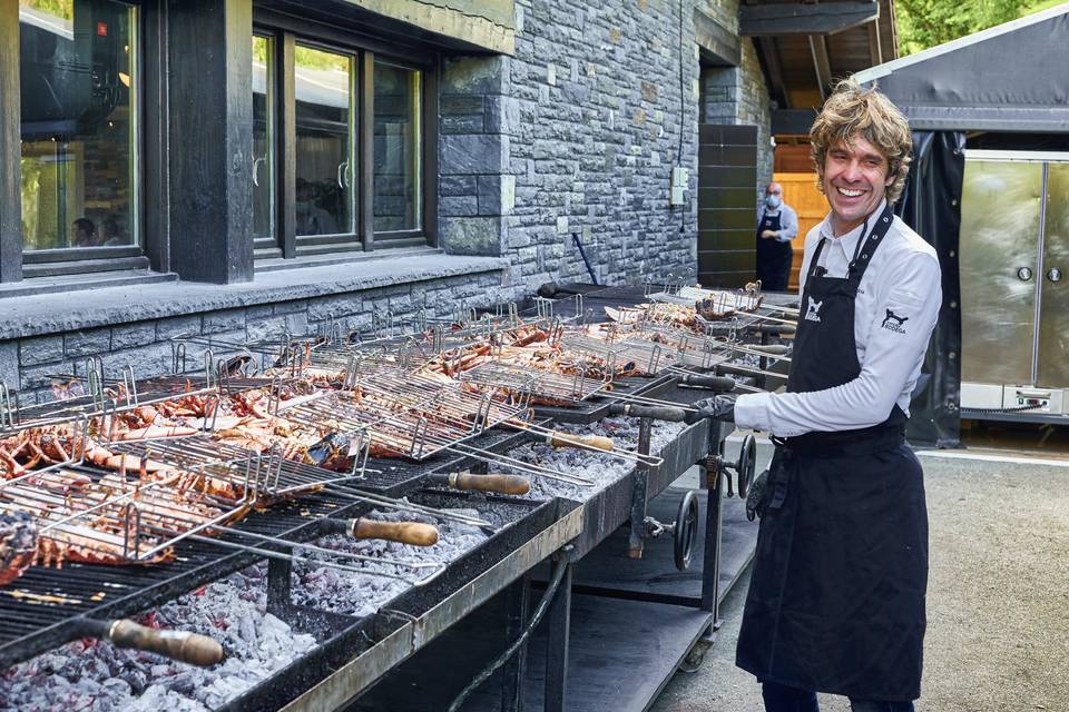 Parrillada de bogavante azul