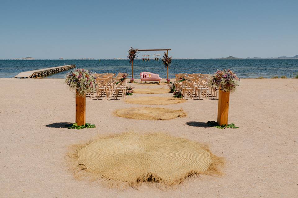 Escenario de boda en la playa