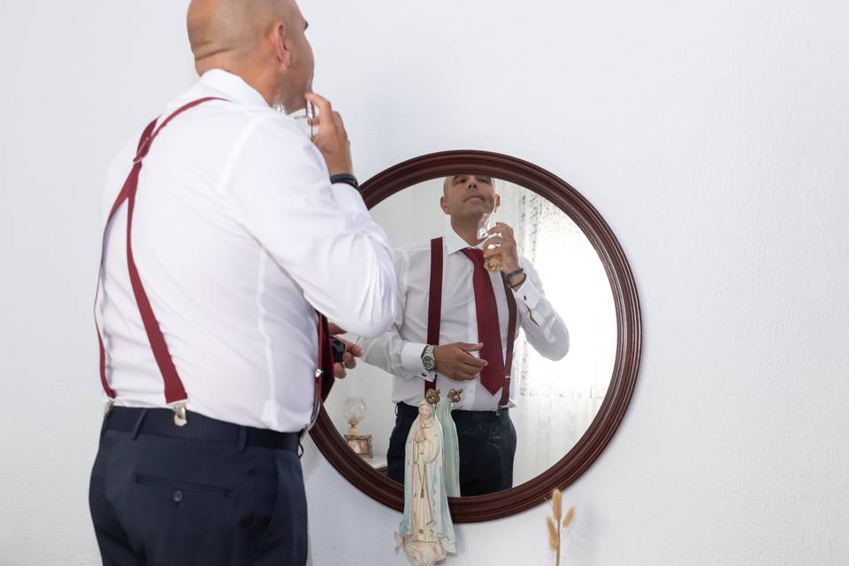 Fotografía de novio boda