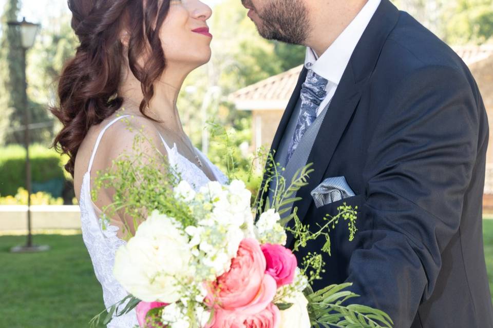 Fotografía novios recién casad