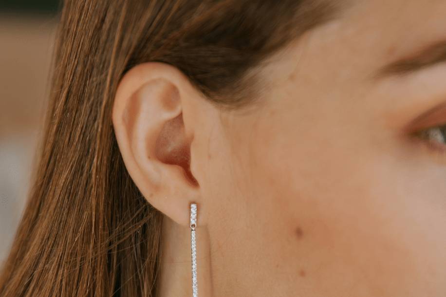 Pendientes de diamantes largos