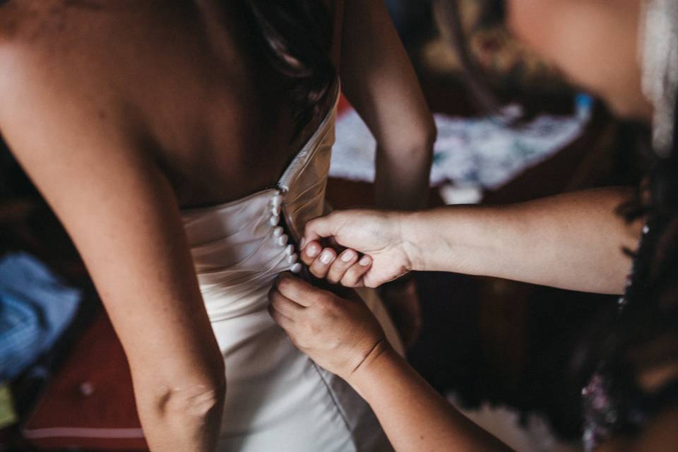 Preparativos de la novia