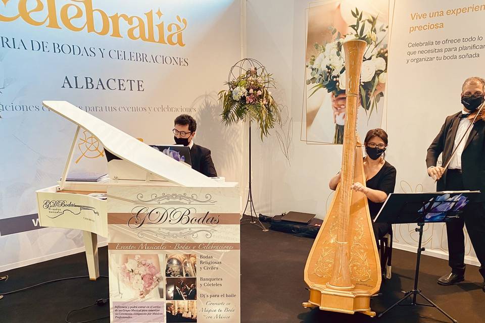 Arpa, violín y piano