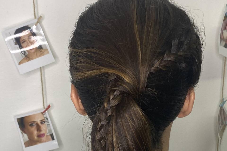 Coleta con trenza