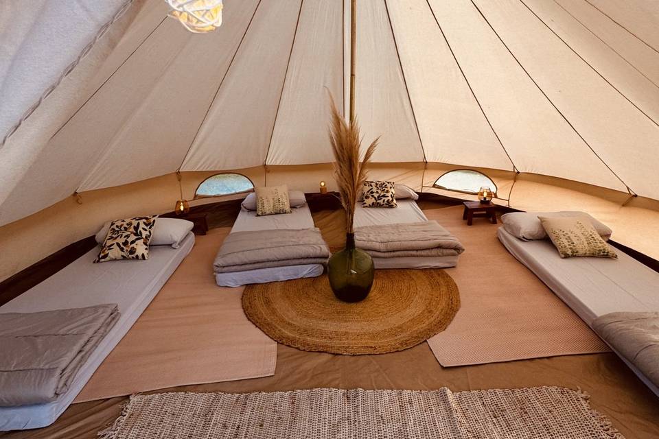Tienda glamping para 4 persona