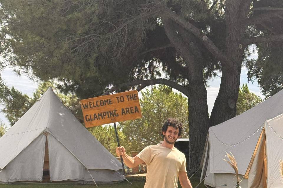 Welcome to the glamping area