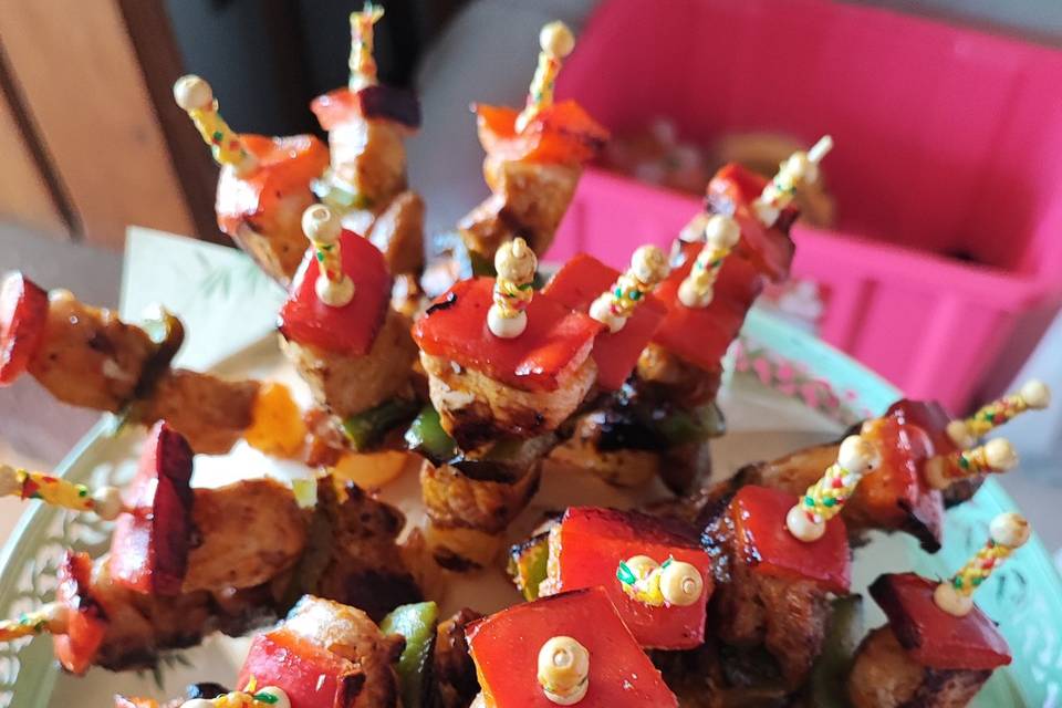 Brochetas al jack daniels