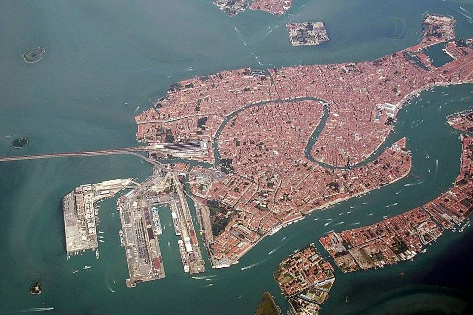 Venecia vista desde el aire