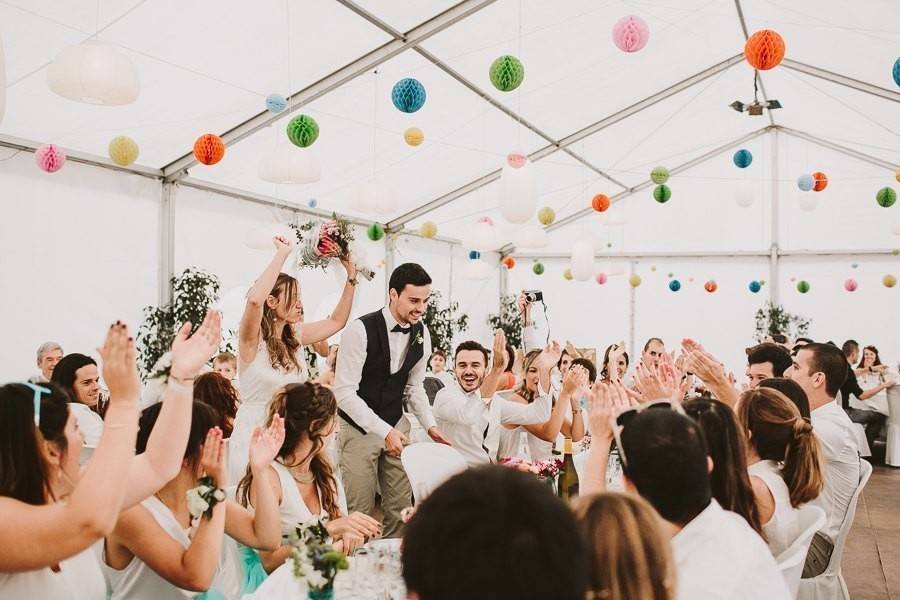 Celebración en carpa