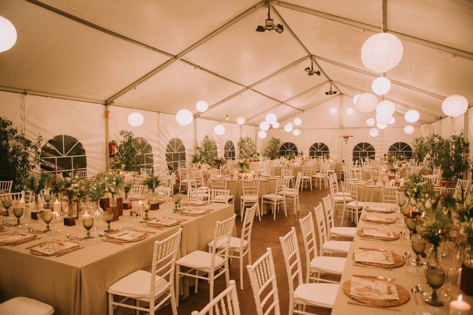 Banquete en carpa