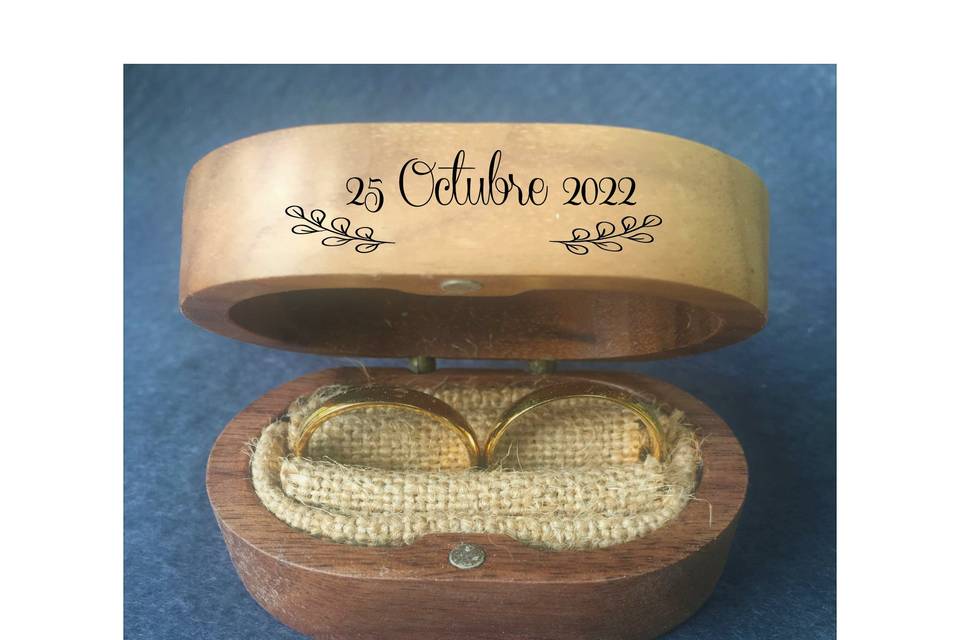 Caja personalizada anillo boda