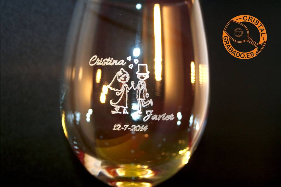 Copa vino personalizada