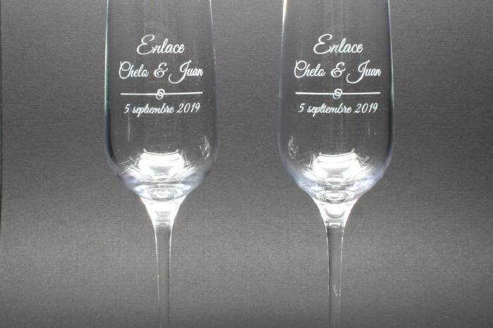 Copas cava grabadas