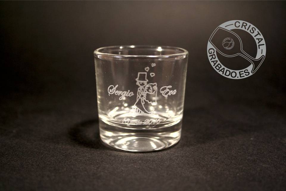 Vasos personalizados de cristal grabados con tu Nombre