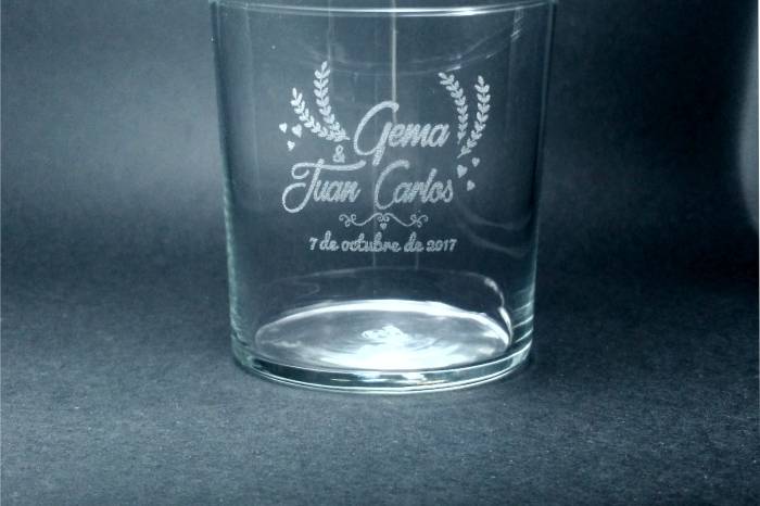 Vasos personalizados de cristal grabados con tu Nombre