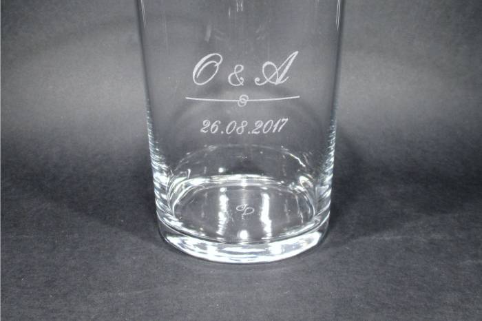 Vaso sidra personalizado boda