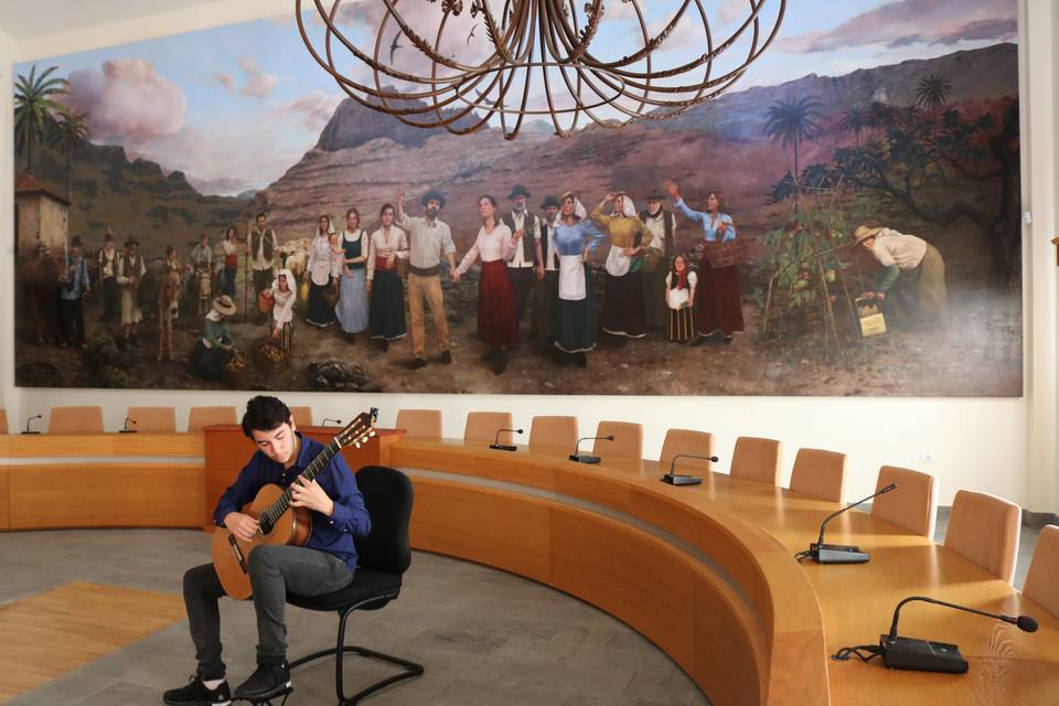Foto con mural