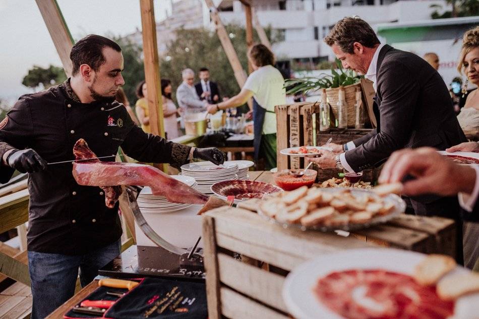 Canape de carpaccio de buey