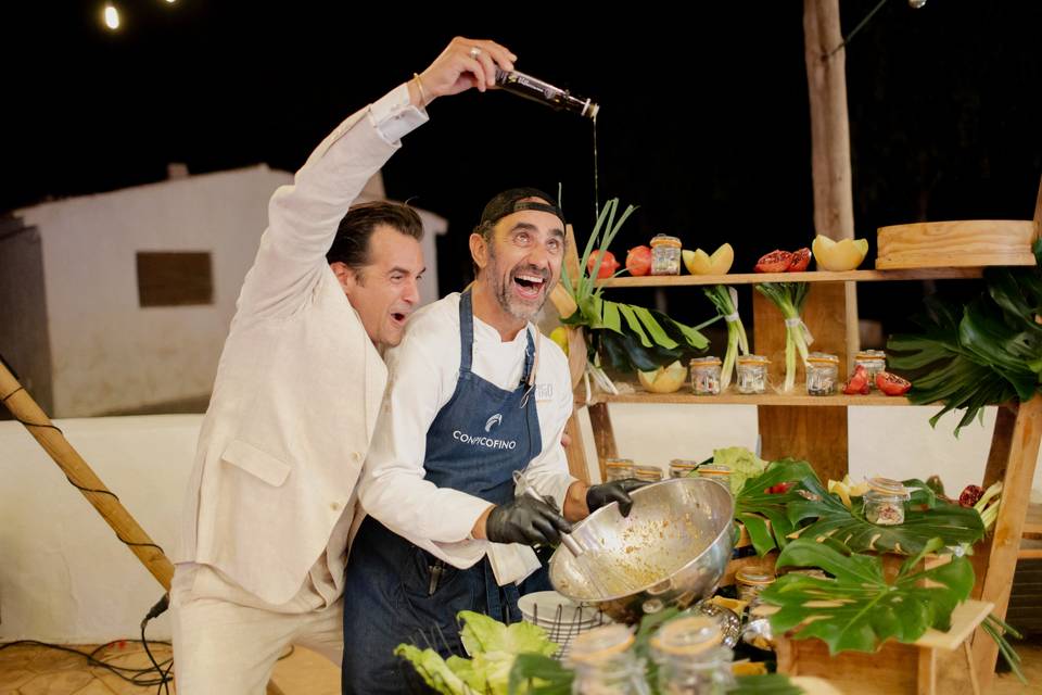Ensalada cesar en directo