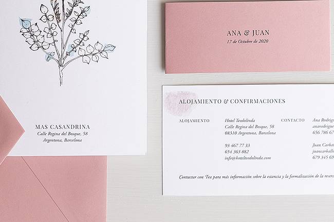 Invitación Ramo personalizable