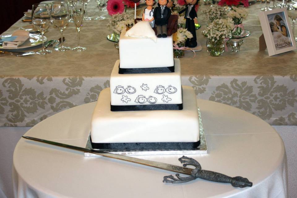 Tarta nupcial elegante