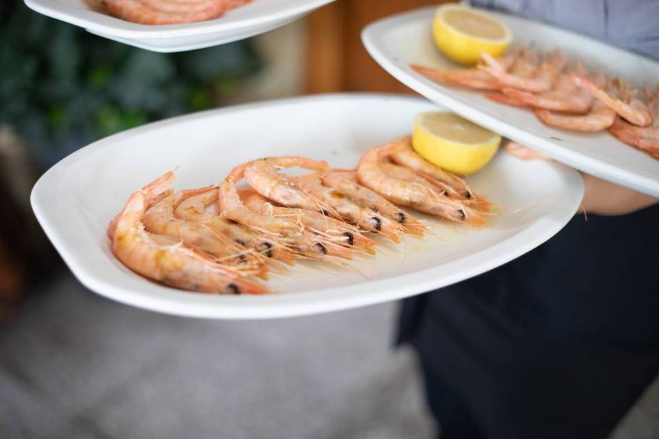 Gambas a la parrilla