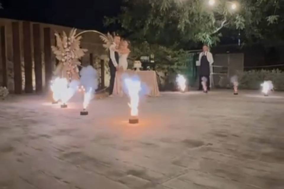 Fuego frío corte de tarta