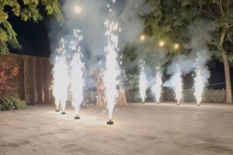 Fuego frío corte de tarta