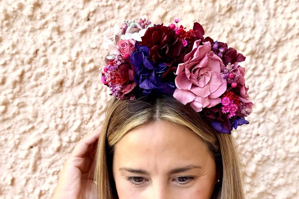 Tocado de flores feria