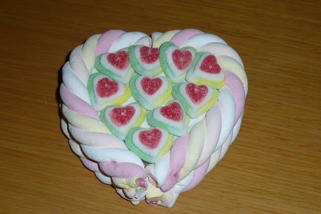 Tarta de corazón pequeña