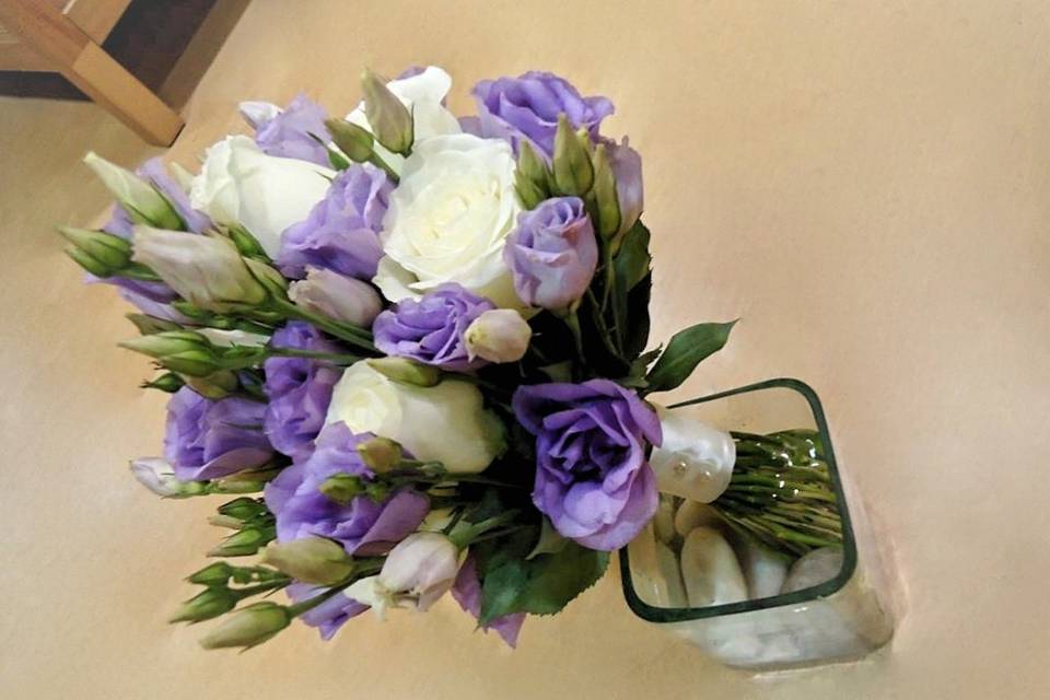 Ramo de novia de lisianthus