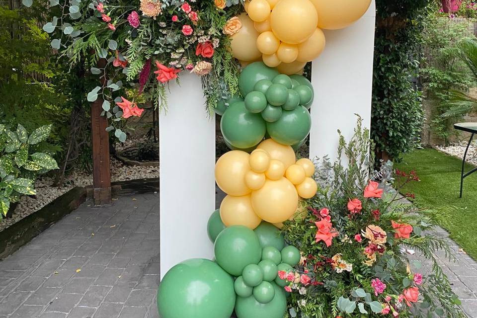 Photocall Globos y Flores