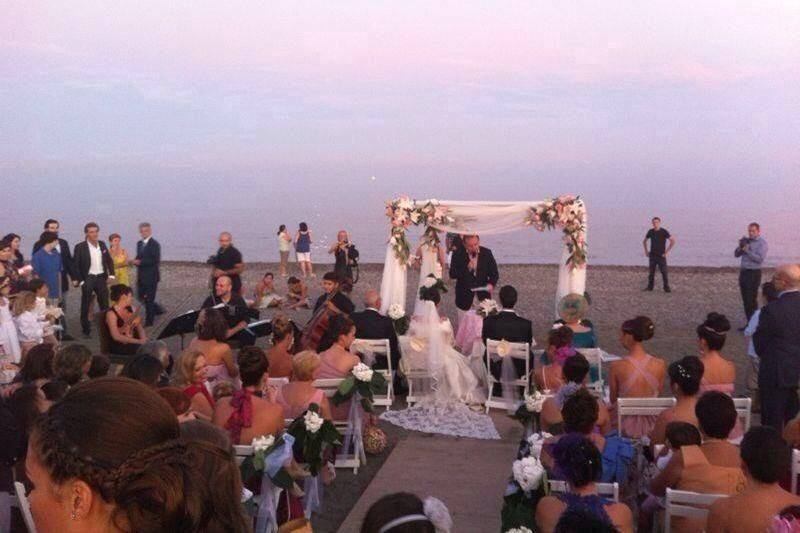 Ceremonia frente al mar