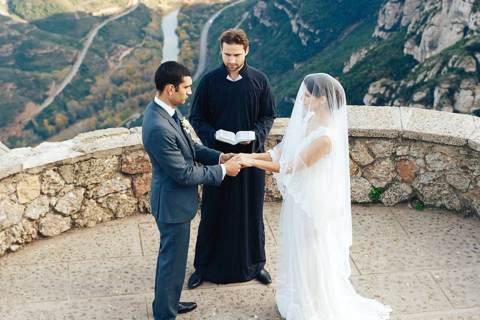 La ceremonia en Montserrat