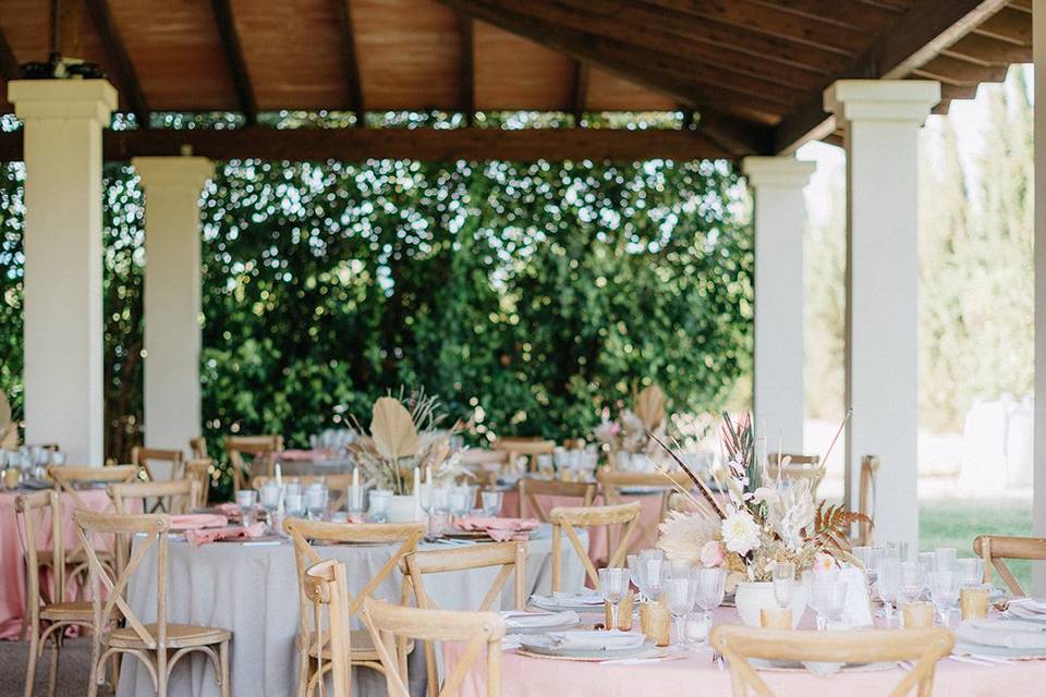 Pérgola y fiesta