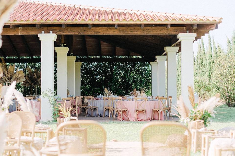 Pérgola y fiesta