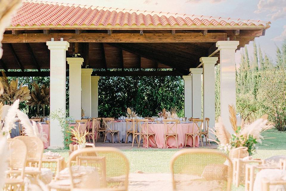 Pérgola y fiesta